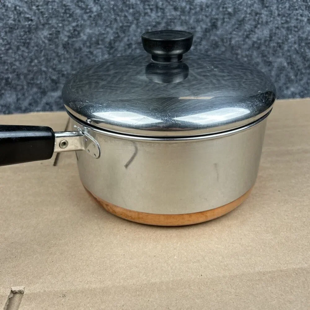 REVERE WARE 2QT. Sauce Pan Copper Bottom With Lid Vintage  Clinton, IL 1801